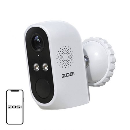 Supraveghere Video Acasa - Camera IP pentru exterior cu panou solar ZOSI C1Pro WiFi 3MP IP66
