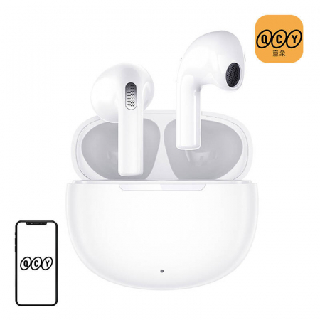 Casti Wireless - Casti audio TWS QCY T20 (alb)