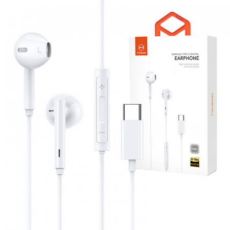 Casti cu fir Mcdodo HP-7500, USB-C (alb) [2]