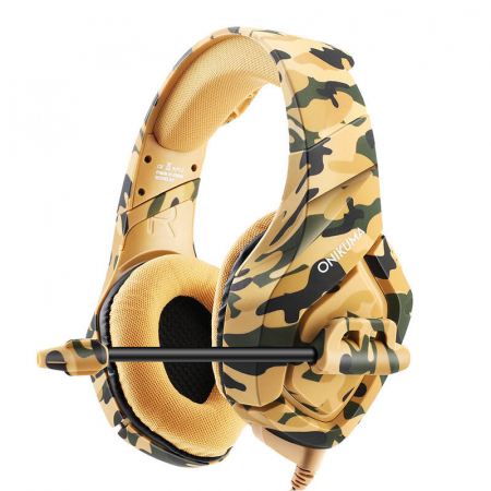 Casti cu Fir HiFi - Casti de gaming ONIKUMA K1-B (galbene)