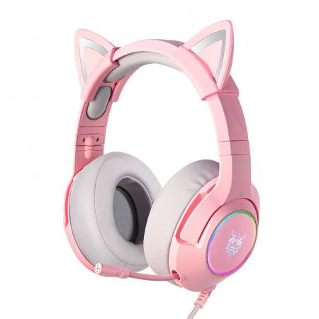 Casti Wireless - Casti de gaming ONIKUMA K9 Pink RGB