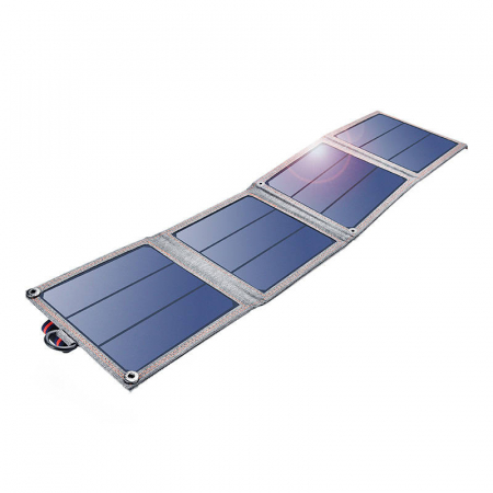 Panou Solar Portabil - Choetech SC004 incarcator solar pliabil 14W, 1xUSB (gri)