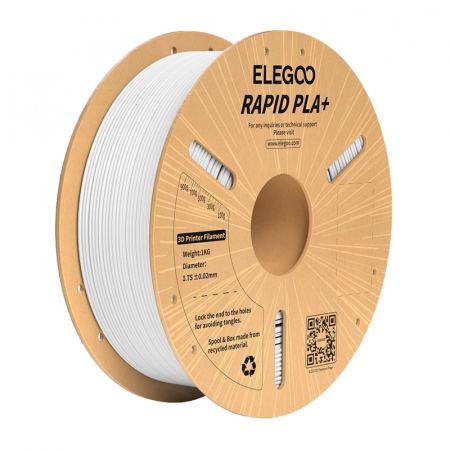 Tehnologii Creative - ELEGOO Rapid PLA+ Filament (alb)
