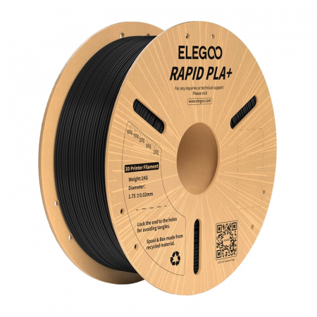 Tehnologii Creative - ELEGOO Rapid PLA+ Filament (negru)