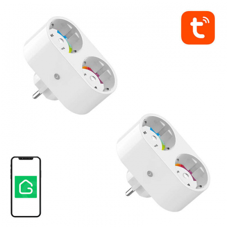 Smart Home Gadget - Gosund SP211 priza inteligenta WiFi dubla, 2 bucati 3500W (pachet de doua) Tuya