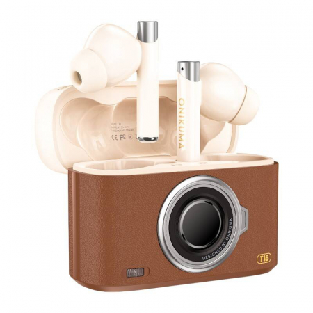 AUDIO & VIDEO - ONIKUMA T18 Bluetooth In-Ear Earphones Brown