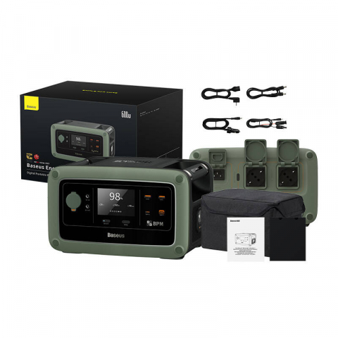 Portable Power Station - Portable Power Station Baseus Energy Stack 600W Green