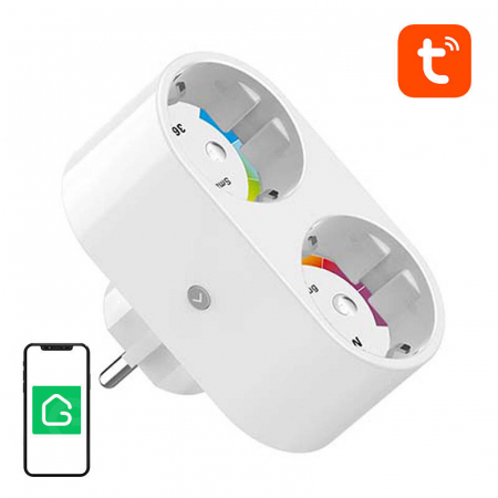 Smart Home Gadget - Priza inteligenta dubla WiFi Gosund SP211 3500W, Tuya