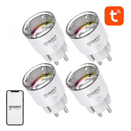 Smart Home Gadget - Priza inteligenta Gosund EP2 WiFi, 4 bucati (pachet de patru) 10A Tuya