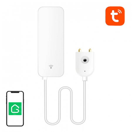 Senzori inteligenti - Senzor inteligent pentru scurgeri de apa/inundatii WiFi Gosund S5 Tuya