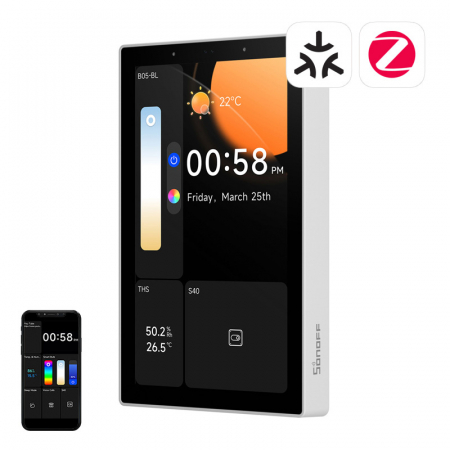 Smart Home Gadget - SONOFF NSPanel Pro 120 Smart Control Panel Matter WiFi/Bluetooth/ZigBee (alb)