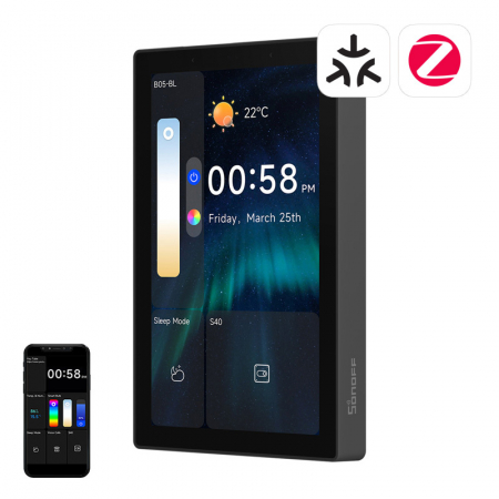 Smart Home Gadget - SONOFF NSPanel Pro 120 Smart Control Panel Matter WiFi/Bluetooth/ZigBee (negru)