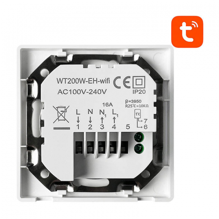 Termostat inteligent Avatto WT200-BH-3A-W incalzire cazan 3A WiFi TUYA [1]