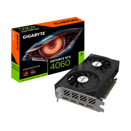 Video Cards - VGA PCIE16 RTX4060 8GB GDDR6/GV-N4060WF2OC-8GD GIGABYTE