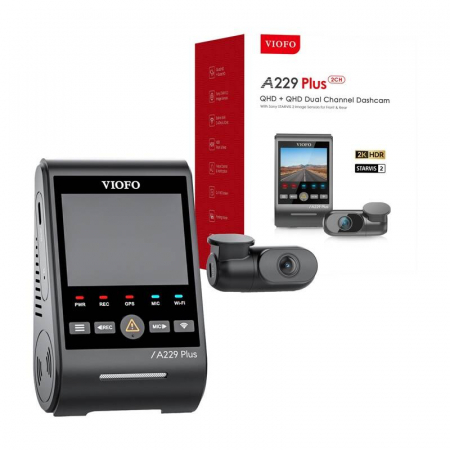 Camere video Auto - VIOFO A229 PLUS 2CH 2K + 2K WiFi, GPS