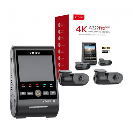 Camere video Auto - VIOFO A229 PRO 3CH 4K + 2K + 1080P WiFi, GPS