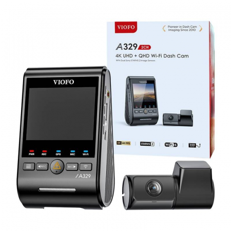 Camere video Auto - VIOFO A329 2CH 4K 60FPS + 2K WiFi, GPS