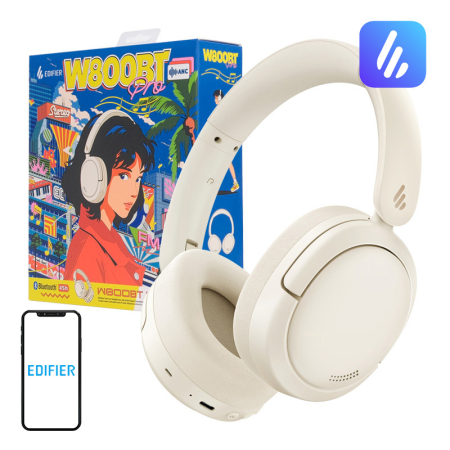AUDIO & VIDEO - Wireless headphones Edifier W800BT Pro, ANC (Ivory)