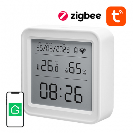 Senzori inteligenti - Zigbee Gosund ST17 LCD senzor inteligent de temperatura si umiditate Tuya