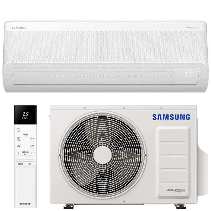 Aer conditionat Samsung Windfree Comfort, 18000 BTU, Clasa A++, control WiFi, flux de aer fara curent AR60F18C1AWNEU-AR60F18C1AWXEU, kit integrat [3]