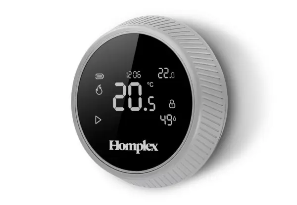 Termostat HOMPLEX programabil cu control prin Internet, fara fir, culoare Gri [8]