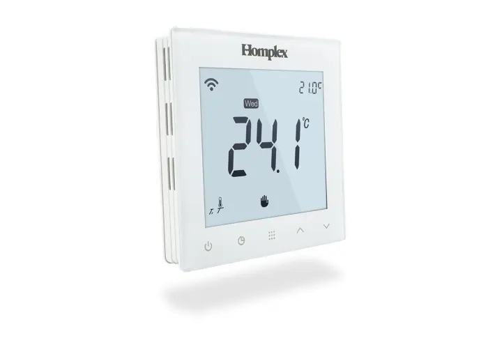 Termostat programabil 922 Wifi White, cu fir, alimentare 230 v, MONTAJ IN DOZA, functioneaza cu centru comanda Homplex CC210, Control pe internet aplicatie Tuya [6]
