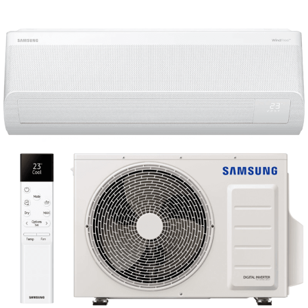 Aer conditionat Samsung Windfree Comfort, 12000 BTU, Clasa A++, control WiFi, flux de aer fara curent AR60F12C1AWNEU-AR60F12C1AWXEU, kit integrat [2]