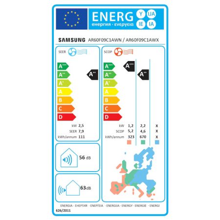 Aer conditionat Samsung Windfree Comfort, 24000 BTU, Clasa A++, control WiFi, flux de aer fara curent AR60F24C1AWNEU-AR60F24C1AWXEU, kit integrat [4]