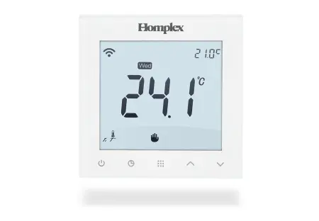 Termostate Programabile - Termostat programabil 922 Wifi White, cu fir, alimentare 230 v, MONTAJ IN DOZA, functioneaza cu centru comanda Homplex CC210, Control pe internet aplicatie Tuya