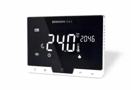 Termostate Programabile - Termostat programabil DG19 Wifi Black cu control prin Internet, fara fir, culoare Negru