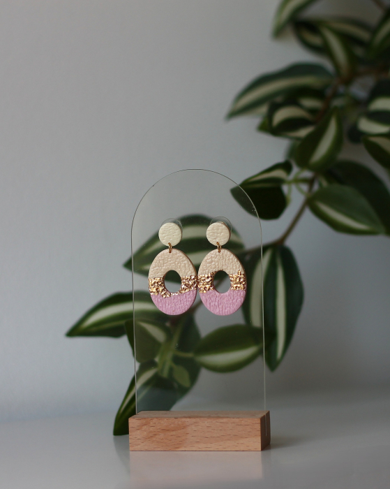 Cercel - Aurea Blushline - Small Oval [2]