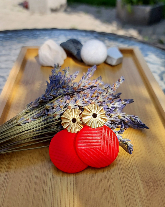 Cercel - Auric Petal - Red [1]