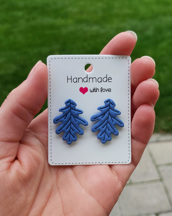 Cercel Leaf - Blue [4]