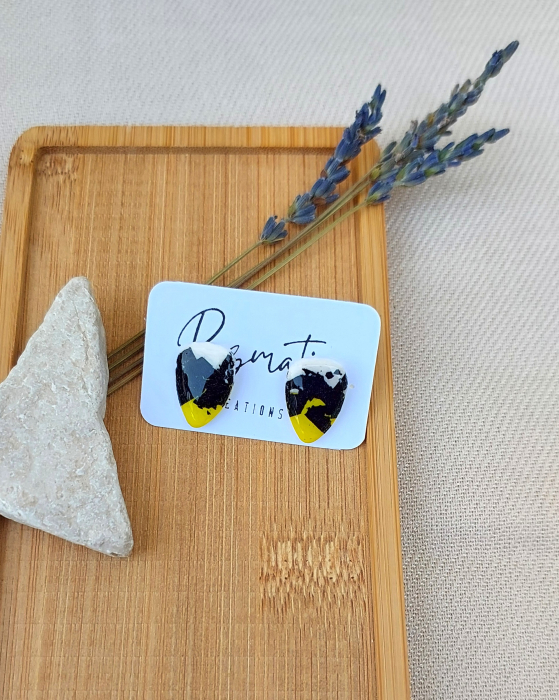 Cercel - Lime Noir - Stud [1]