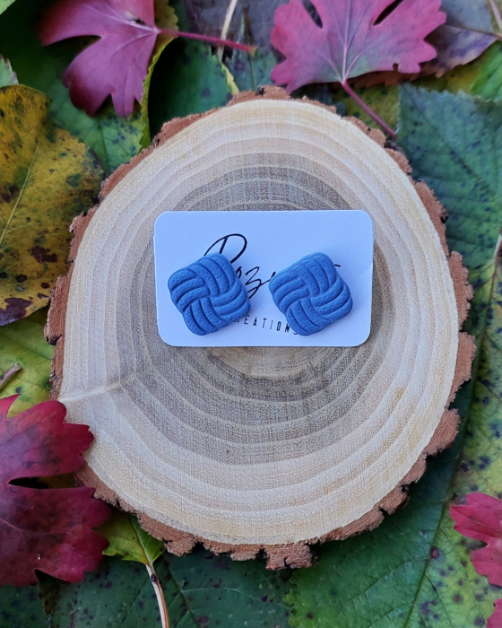 Cercel - Square Stripes - Blue [1]