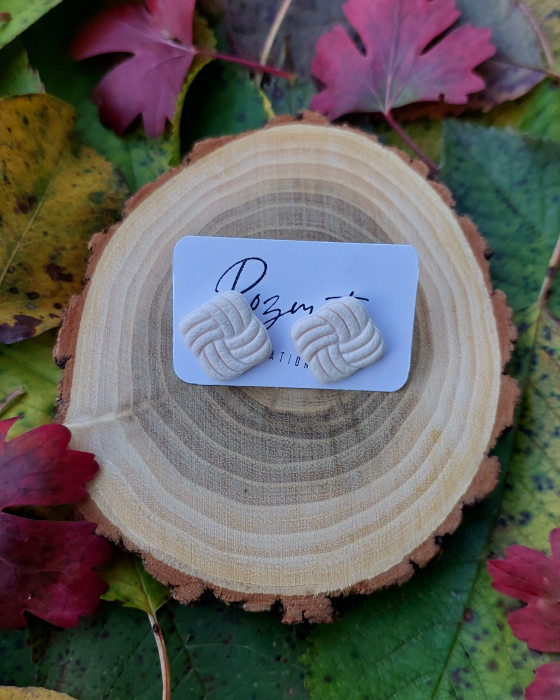 Cercel - Square Stripes - White [1]