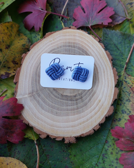 Cercel - Square Stripes - Blue [1]