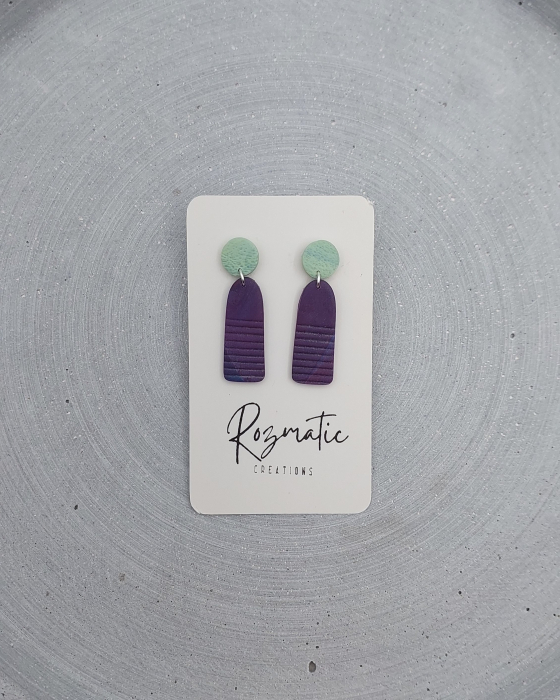 Cercel Ovaline - Mauve [3]