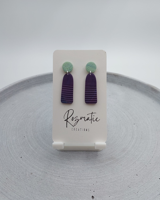 Cercel Ovaline - Mauve [1]