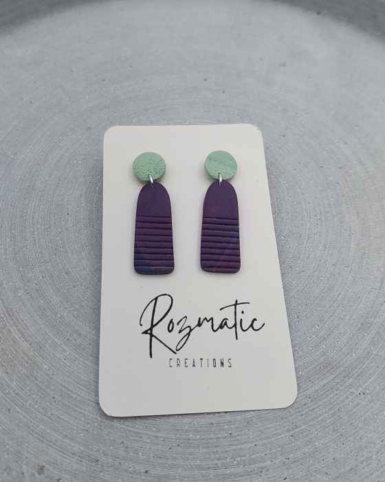 Cercel Ovaline - Mauve [2]