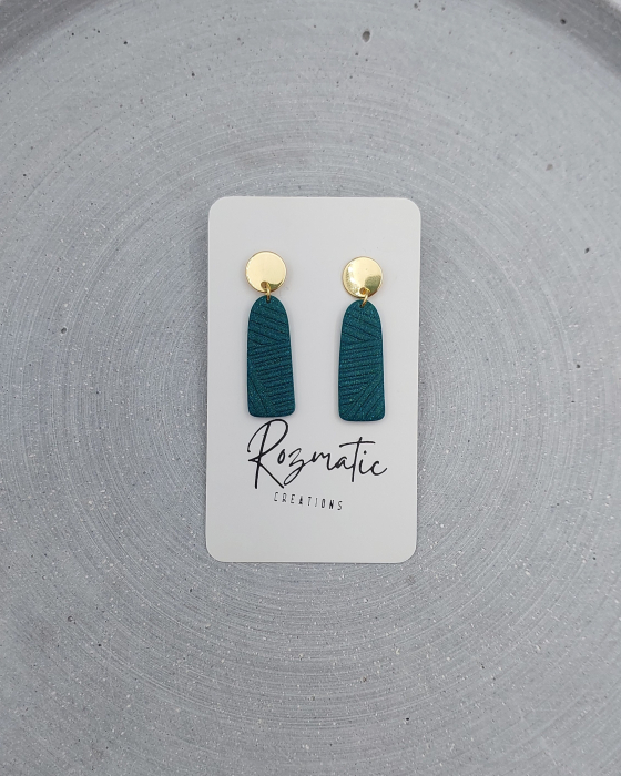 Cercel Ovaline - Green Sparkle [1]