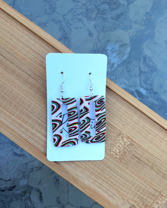 Cercel - Retro Waves Rectangle [2]