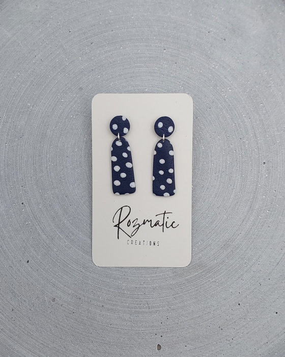 Cercel Ovaline - Blue Dots [2]