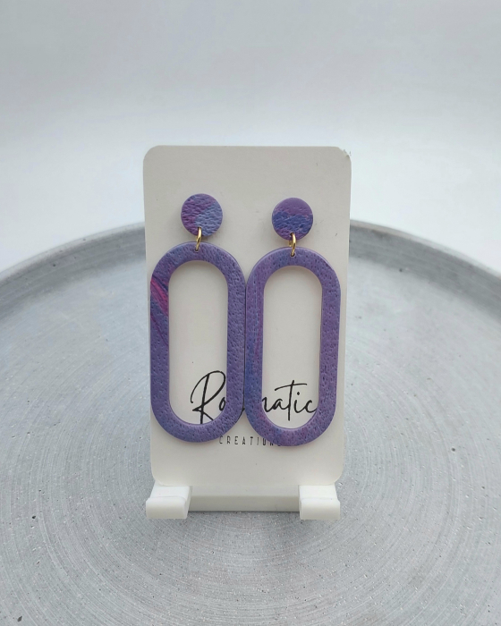 Cercel Ringlet Large - Mauve [1]