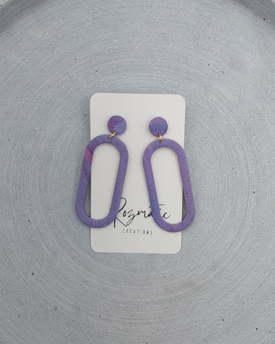 Cercel Ringlet Large - Mauve [2]