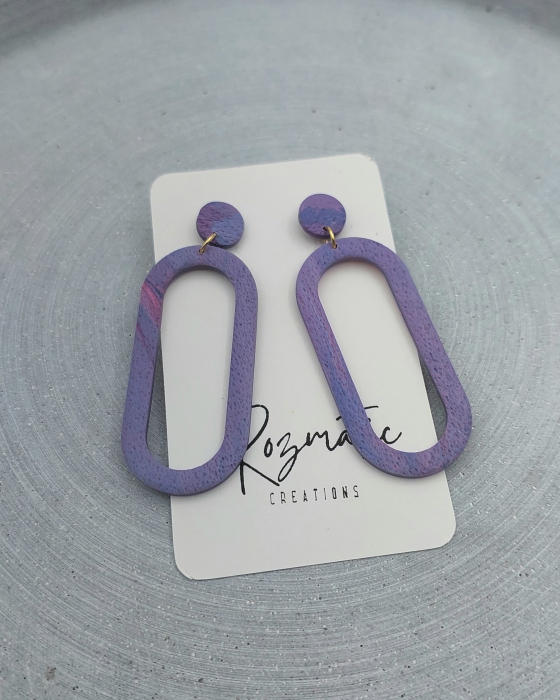 Cercel Ringlet Large - Mauve [3]