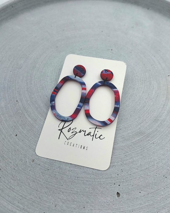 Cercel Ringlet Oval - Blues [2]