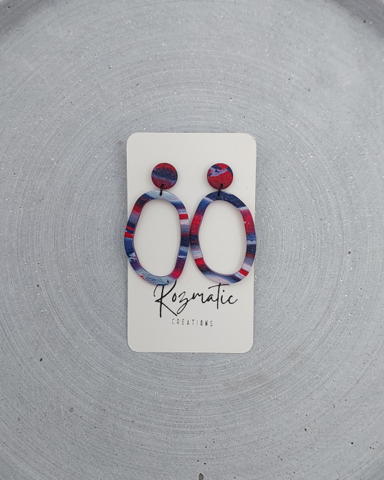 Cercel Ringlet Oval - Blues [1]