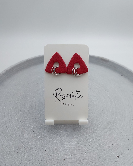 Cercel Trielle - Red Silver [3]