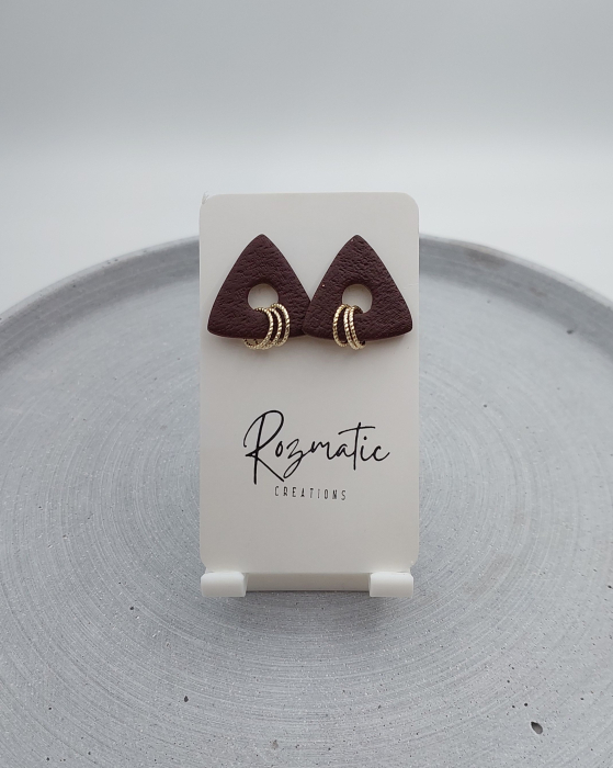 Cercel Trielle - Brown White Gold [2]